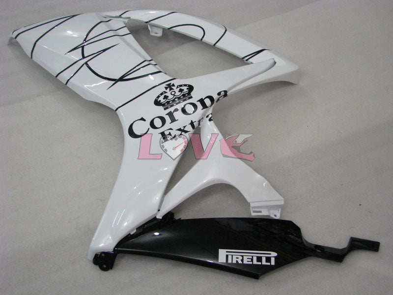 Corona - White Black Fairings and Bodywork For 2006-2007 GSX-R750 #LF6566