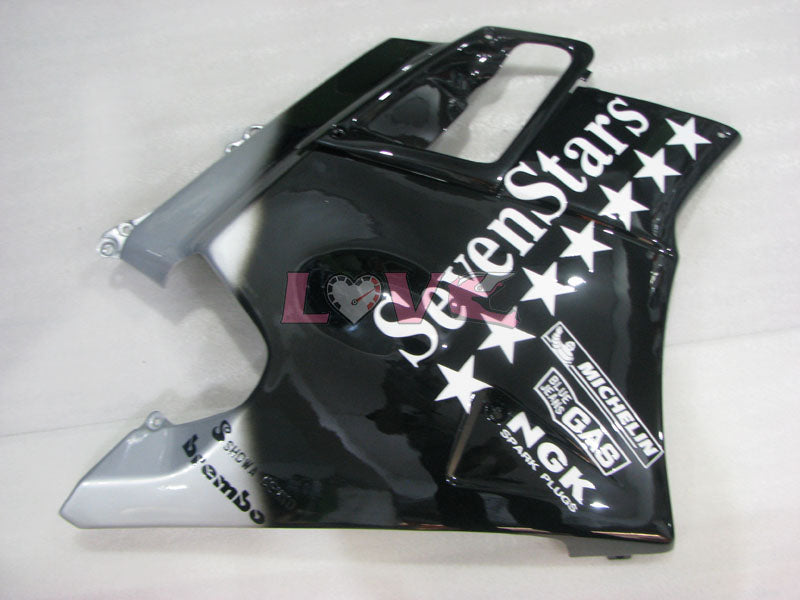 SevenStars - Black Silver Fairings and Bodywork For 1991-1994 CBR600F2 #LF4536