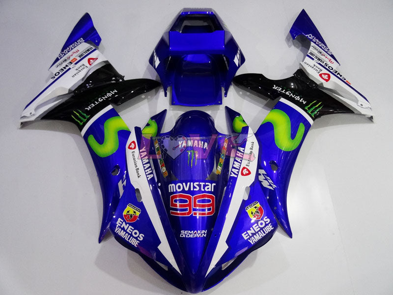 Monster - Blue White Black Fairings and Bodywork For 2002-2003 YZF-R1 #LF3596