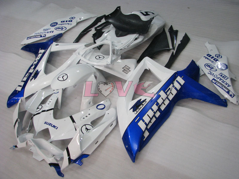 Jordan - Blue White Fairings and Bodywork For 2008-2010 GSX-R750 #LF3899