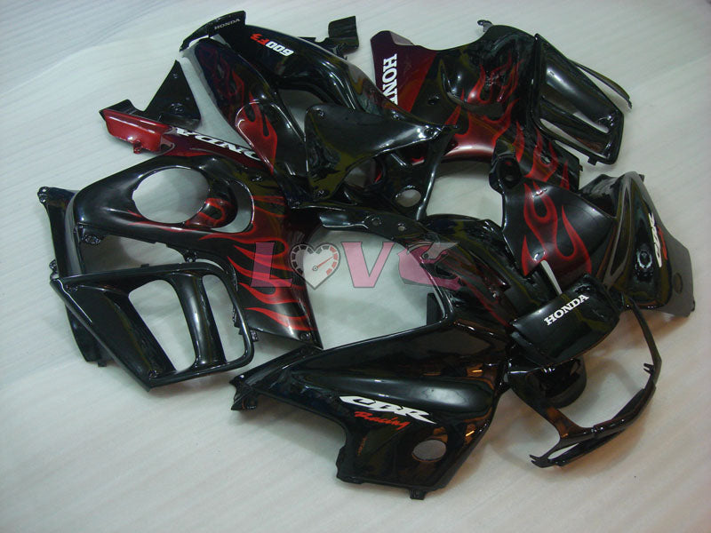 Flame - Red Black Fairings and Bodywork For 1995-1996 CBR600F3 #LF4535