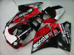 Monstermob - rot Schwarz Verkleidungen und Karosserien für 1999-2002 996 #LF5643
