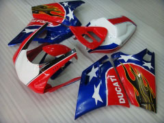 Flame - Red Silver Fairings and Bodywork For 1999-2002 996 #LF5650