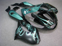 Flame - 青色 Cyan, Black Fairings and Bodywork For 1997-2007  YZF1000R #LF7908