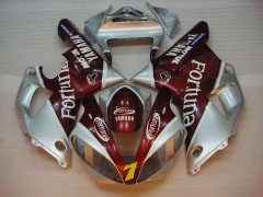Fortuna - Red Silver Fairings and Bodywork For 2000-2001 YZF-R1 #LF7061