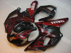 Flame - Red Black Fairings and Bodywork For 2000-2001 YZF-R1 #LF7062