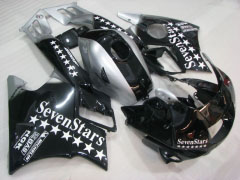 SevenStars - Black Silver Fairings and Bodywork For 1991-1994 CBR600F2 #LF4536