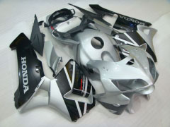 工場スタイル - 黒 銀 フェアリングとボディワーク 2005-2006 CBR600RR #LF4425