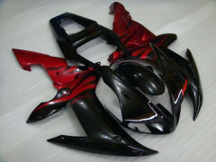 Flame - rojo Negro Fairings and Bodywork For 2002-2003 YZF-R1 #LF3593
