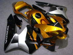 Factory Style - Schwarz Gold Verkleidungen und Karosserien für 2003-2004 CBR600RR  #LF5312
