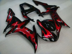 Flame - Red Black Fairings and Bodywork For 2002-2003 YZF-R1 #LF7036