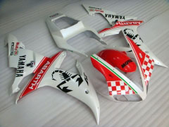 ABARTH - Red White Matte Fairings and Bodywork For 2002-2003 YZF-R1 #LF7044