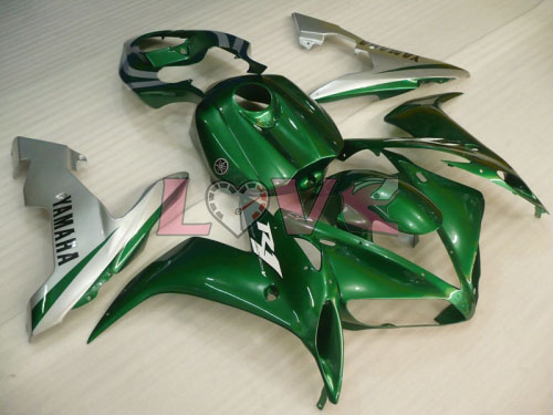 Factory Style - Green Silver Fairings and Bodywork For 2004-2006 YZF-R1 #LF6989