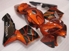 工場スタイル - オレンジ 黒 フェアリングとボディワーク 2005-2006 CBR600RR #LF7527