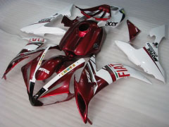 FIAT - Red White Fairings and Bodywork For 2004-2006 YZF-R1 #LF3708