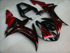 Flame - rojo Negro Fairings and Bodywork For 2002-2003 YZF-R1 #LF3594