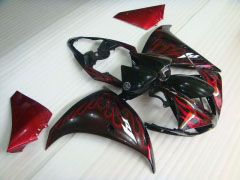 Flame - Red Black Fairings and Bodywork For 2009-2011 YZF-R1 #LF3636