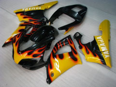 Flame - Yellow Black Fairings and Bodywork For 1998-1999 YZF-R1 #LF7090