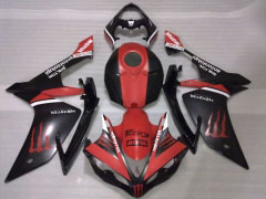 Monster - rojo Negro Mate Fairings and Bodywork For 2007-2008 YZF-R1 #LF3671