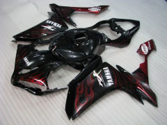 Flame - Red Black Fairings and Bodywork For 2007-2008 YZF-R1 #LF6970