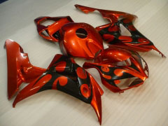 Flame - naranja Negro Fairings and Bodywork For 2006-2007 CBR1000RR #LF7245