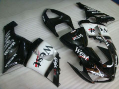West - 白い 黒 フェアリングとボディワーク 2005-2006 NINJA ZX-6R #LF3304