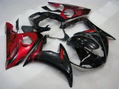 Flame - Red Black Fairings and Bodywork For 2005 YZF-R6 #LF5290