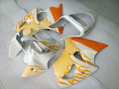 Flame - Orange blanc Carénages et carrosserie pour 2000-2002 NINJA ZX-6R #LF3329