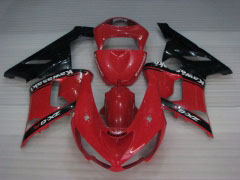 Stile di fabbrica - Rosso Nero Carena e Carrozzeria Per 2005-2006 NINJA ZX-6R #LF3309