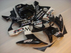 West - White Black Fairings and Bodywork For 2003-2004 YZF-R6 #LF6901