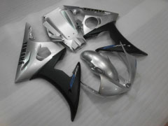 Factory Style - Black Silver Matte Fairings and Bodywork For 2005 YZF-R6 #LF5305