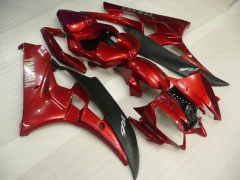 Estilo de fábrica - rojo Negro Fairings and Bodywork For 2006-2007 YZF-R6 #LF3473
