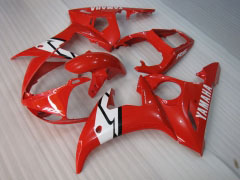 Estilo de fábrica - Vermelho Branco Fairings and Bodywork For 2003-2004 YZF-R6 #LF3557
