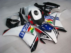 Eurobet, Lee - 白い 黒 フェアリングとボディワーク 2008-2011 CBR1000RR #LF7133