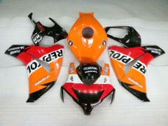 Repsol - オレンジ 黒 フェアリングとボディワーク 2008-2011 CBR1000RR #LF7107