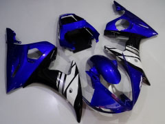 Estilo de fábrica - Azul Blanco Negro Fairings and Bodywork For 2005 YZF-R6 #LF3494