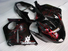 Flame - Red Black Fairings and Bodywork For 1996-2007 CBR1100XX #LF5135