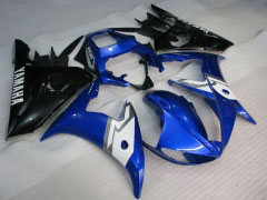 Estilo de fábrica - Azul Negro Fairings and Bodywork For 2005 YZF-R6 #LF3484