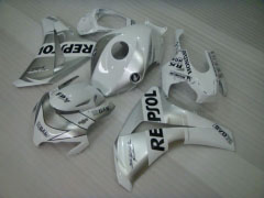 Repsol - 白い 銀 フェアリングとボディワーク 2008-2011 CBR1000RR #LF7108