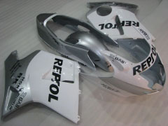 Repsol - 白い 銀 フェアリングとボディワーク 1996-2007 CBR1100XX #LF4314