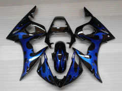 Flame - Blue Black Fairings and Bodywork For 2003-2004 YZF-R6 #LF6925