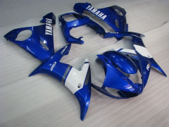 Estilo de fábrica - Azul Blanco Fairings and Bodywork For 2003-2004 YZF-R6 #LF3569