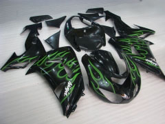 Flame - Green Black Fairings and Bodywork For 2006-2007 NINJA ZX-10R #LF6247