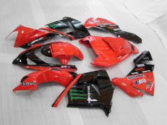 Monster - rot Schwarz Verkleidungen und Karosserien für 2004-2005 Ninja ZX-10R #LF3272