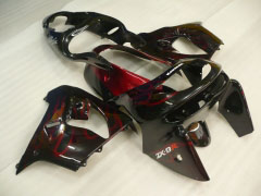 Flame - Red Black Fairings and Bodywork For 1998-1999 NINJA ZX-9R #LF3275