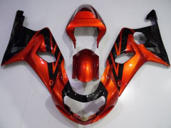 Factory Style - Orange Schwarz Verkleidungen und Karosserien für 2000-2003 GSX-R750 #LF6730