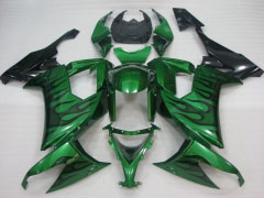 Flame - Green Black Fairings and Bodywork For 2008-2010 NINJA ZX-10R #LF3259