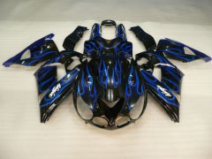 Flame - 青い 黒 フェアリングとボディワーク 2006-2011 NINJA ZX-14R #LF3232