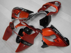 工場スタイル - オレンジ 黒 フェアリングとボディワーク 2000-2001 NINJA ZX-9R #LF3301