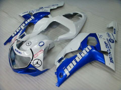 DUNLOP - 青い 白い フェアリングとボディワーク 2000-2002 GSX-R1000 #LF4132
